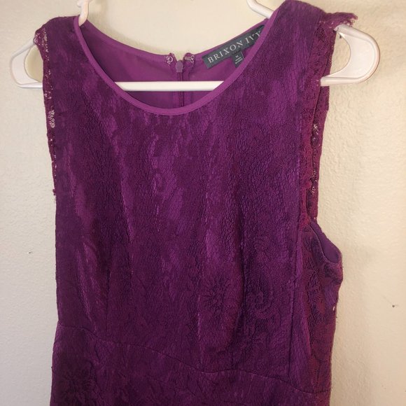 Brixon Ivy Medina Stretch Lace Dress Purple Stitch Fix Women Size M - Picture 6 of 6